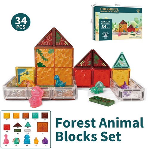 Kids magnetic building blocks - building,