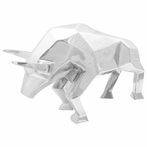 Bull sculpture silver 23 - bull,