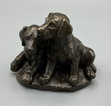 Heredities M18106 Labrador Puppies Cold Cast Bronze Sculpture 9.5 x 11.5 x 8cm