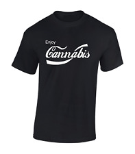 ENJOY CANNABIS MENS T SHIRT WEED GANJA COOL SMOKING DESIGN FASHION SWAG TOP