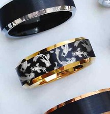 Engraved Black Tungsten