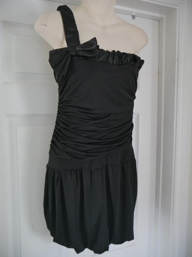 Black lycra dress - black,