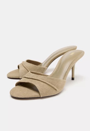 Zara leather high - zara, sandals
