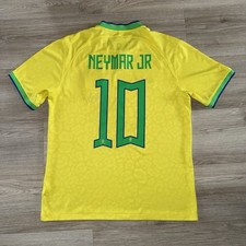Brazil Home T-shirt/Jersey 2022 - Neymar JR Number 10 - Size Medium Mens