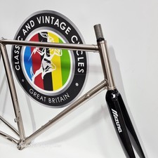 NOS Prestige Nickel Steel Frameset 56cm  New Mizuno Carbon Forks 700c Amazing !