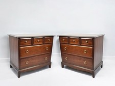 STAG Pair X 2 3 Over 2 Drawer Small MAHOGANY CHEST OF DRAWERS Bedside P