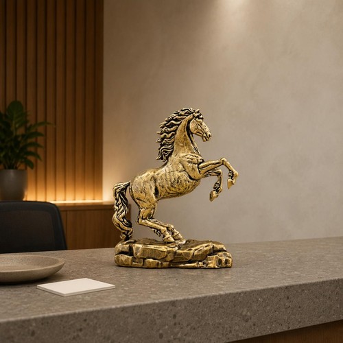 Antique brass horse decor - brass,