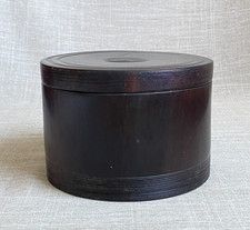 Antique c1810s George III Turned Heavy African Blackwood Cylindrical Tobacco Jar