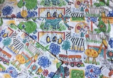 Vintage Jungle Animal Zoo Single Bedding Set - Duvet Cover & Pillowcase