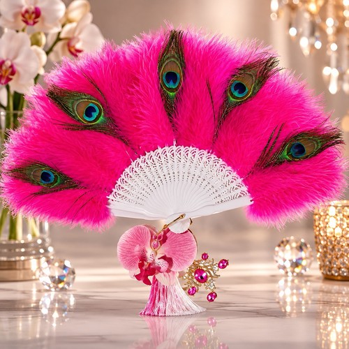 Luxury hot pink feather - luxury, &