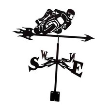 Metal Weather Vane Vintage Black Weather Vane for Garden Patio Outdoor