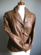 M&S real leather JACKET 10 8