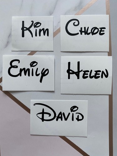 Matt black names x 10 - names,