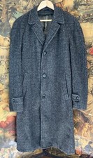 Vintage Triton Harris Tweed Single Breasted Coat Size M/L Wool Handwoven
