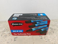 Show-me Fine-Tip Drywipe Whiteboard Pens for Schools and Classrooms – Black