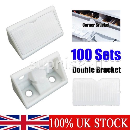 100x white plastic mini corner - plastic,