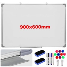 Magnetic Whiteboard Large 900x600 White Board Dry Wipe Notice Office School Home