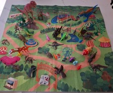Dinasour Bundle Children Toys 27 Dinosaur Figures, Dinosaur Theme Map Boys Girls