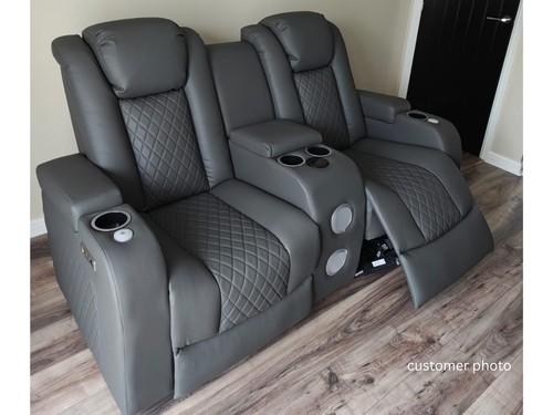 Grey electric recliner - electric,