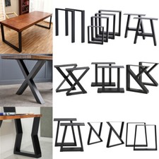 2x Industrial Metal Trapezium Box Table Legs Dining/Bench/Office/Desk BaseStand