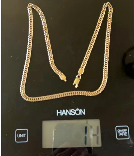 Solid 9ct yellow gold curb - gold,