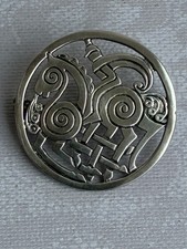 Vintage Shetland Silvercraft  SS Silver Sleipnir Norse  Odins Horse Brooch 5.4g
