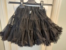 Black Ruffled Skirt 1 Year Old Girl Party Skirt Elasticated Waist