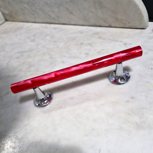 Art deco red marbled - red, pull