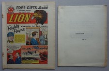 Lion comic Oct 31 1959 + Rare Script for Captain Condor Strip David Motton FN