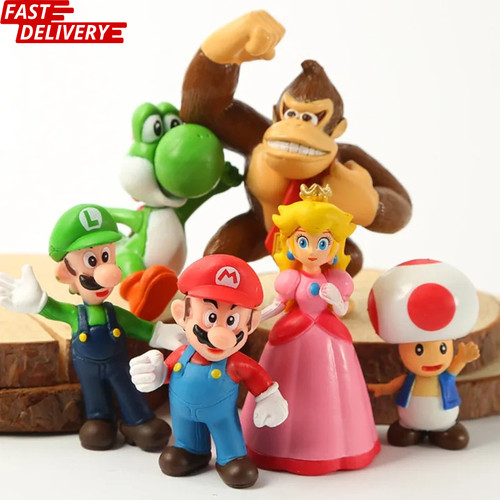 6pcs super mario dinosaur - super,