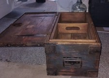 Vintage Wooden Tool Box Railway Train