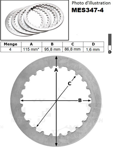 Kit disc smooth clutch - disc,