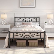 Metal platform bed frame - platform, with