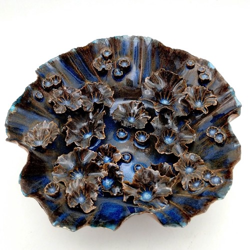 Chessell pottery flower bowl - chessell,