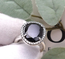 ❤️ Pandora Retired Rare Glamourous Legacy Black Spinel Ring S925 ALE Size 50❤️