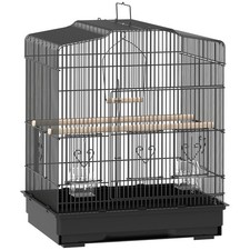 Metal bird cage - cage, perches