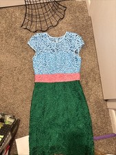 Milly Helen multicolored guipure lace dress size 4