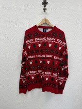 England Rugby Union Christmas Jumper Size XXL Official Knit Novelty Fair Isle