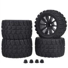 1/16 RC Tires Wheels 12mm Hex W/Foam Inserts for Traxxas E-Revo VXL E Revo Truck