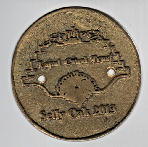 Canal boat brass plaque - boat,