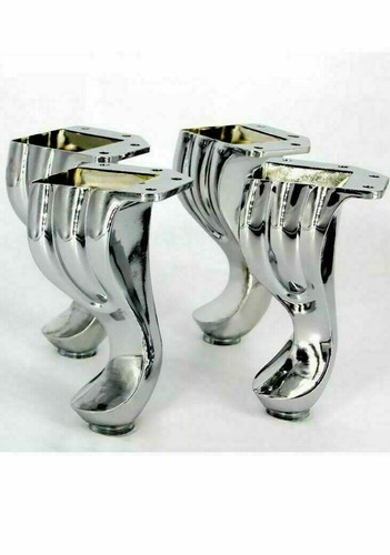 Chrome furniture feet legs - 4x,