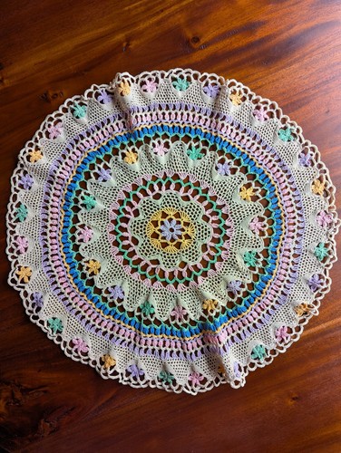 Vintage handmade crochet round
