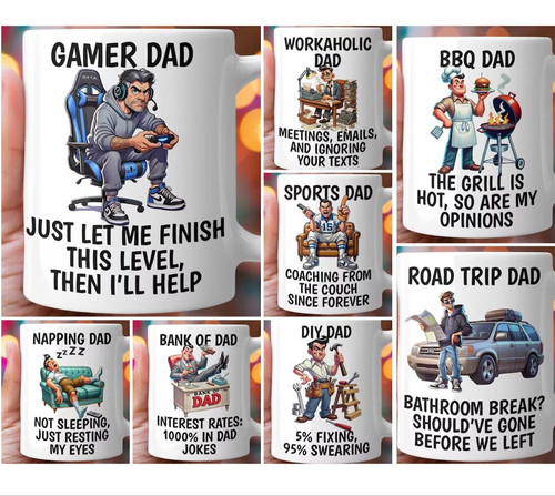 Funny mugs for - dad,