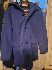 Superdry Everest Explorer Men's Parker Coat Size L In Blue New Without Tags