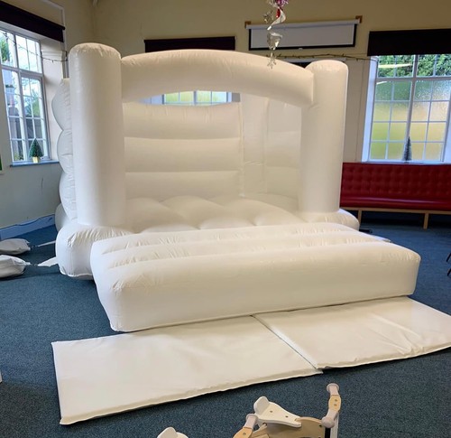 White bouncy castle 10ft - white,