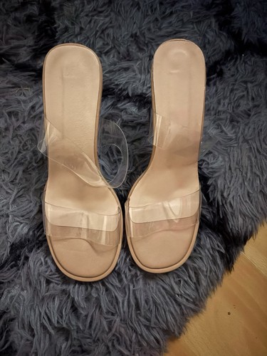 Clear strap heels - strap,