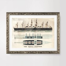 ANTIQUE SHIP BOAT DIAGRAM