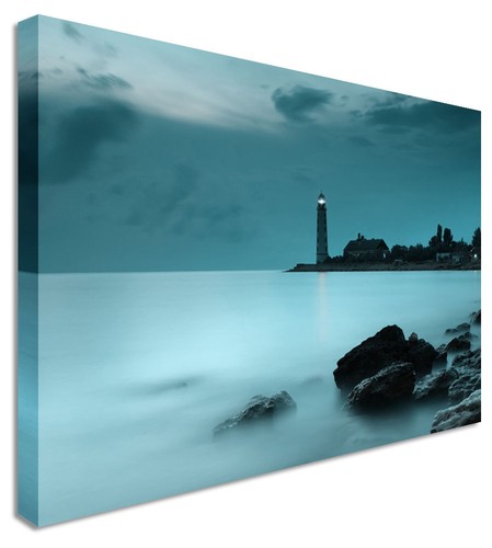 Duck egg blue lighthouse - lighthouse, mist