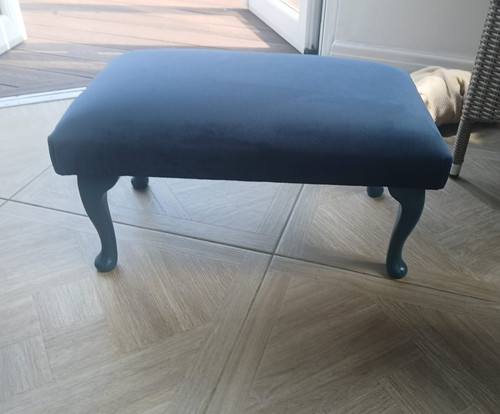 Blue upholstered rectangular - blue,