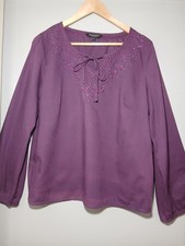 Debenhams Purple Embroidered